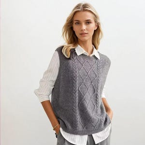 Knit Sleeveless Vest Women, Cozy Layering Gilet, Elegant Knit Top, Women's Fashion Vest, Gift For Her
